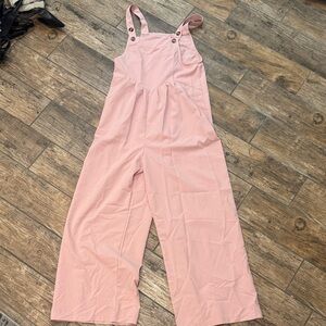 Blush Pink Women's Jumpsuit with Adjustable Straps